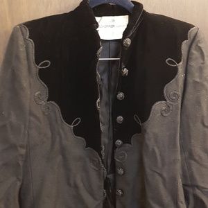 wild west vintage wool velvet frock coat M Saks Fifth Avenue